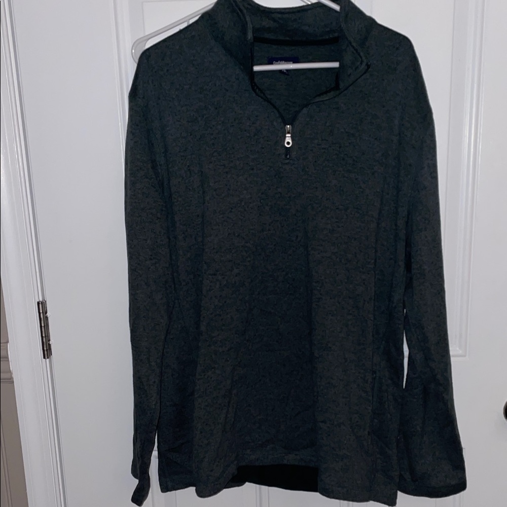 Croft & Barrow Men's Dark Gray Zip-Up Sweater